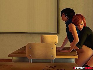 Brunette futanari teens shafting doggystyle