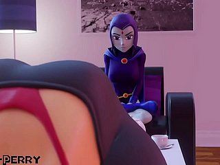ریوین Y Starfire Animacion Futa.