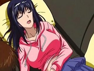 Cô gái anime dễ thương thể hiện undies lên váy nhỏ của cô ấy