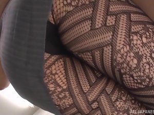 slutty azjatyckiego Hatano nauczyciel, uwodzi napalone studenta