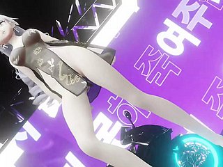 섹시한 애니메이션 소녀 춤 + 점진적인 옷 벗기(3D HENTAI)