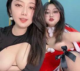 2 สาวจีนอ้วนหน้าอกใหญ่โชว์แคม