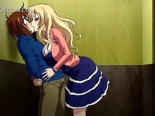 Hentai fair-haired gets fucked như một đĩ trong một thang máy ở nơi công cộng