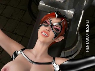 Enmascarado perra animado 3D se facialized