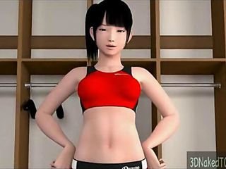 3d kecantikan dengan payudara besar di kacau keras ke dalam vagina muda dicukur nya