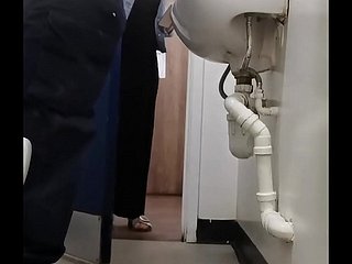 عوامی بیت الخلا میں ایک عورت کو فلیش لنڈ